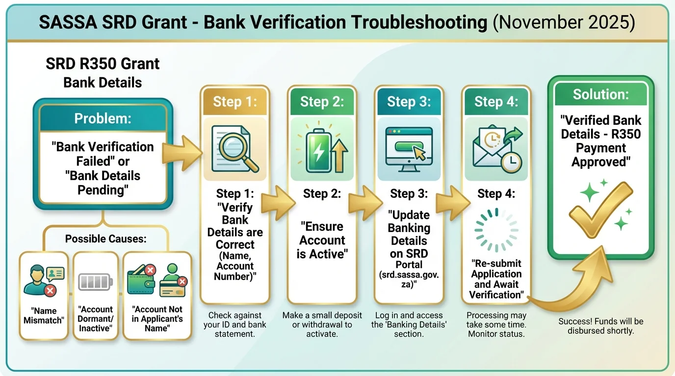 SASSA 'Bank Verification Failed' November 2025? The Real Reason & Your 4-Step Fix