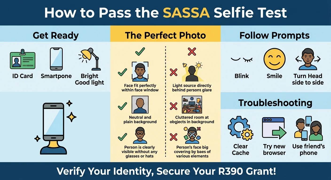 SASSA's New 'Selfie' Test Blocks Your R390 Grant? The 2026 Master Guide to Pass 'Biometric Verification Failed'