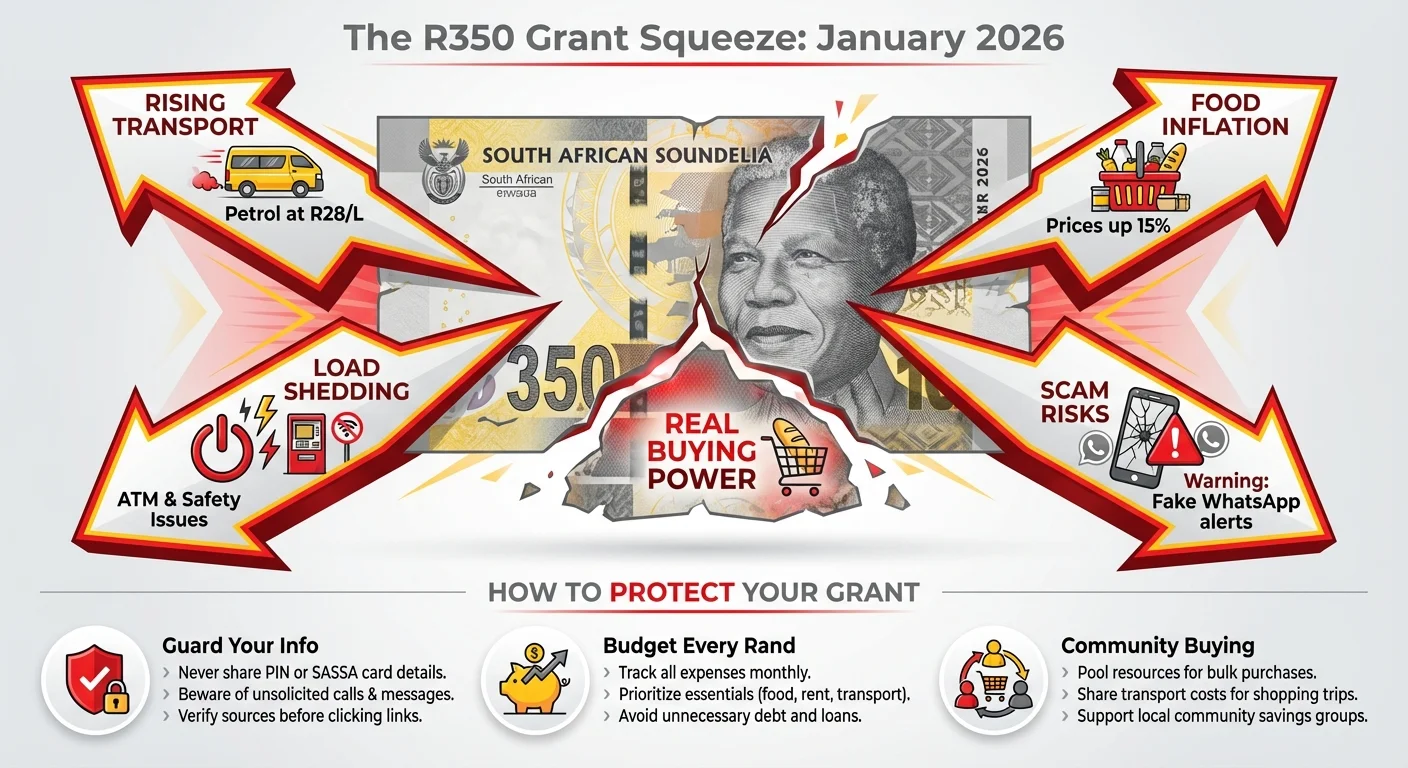 The R350 Grant Under Siege: How Budget Cuts, R28 Petrol, and Scams Threaten Your Grant in January 2026